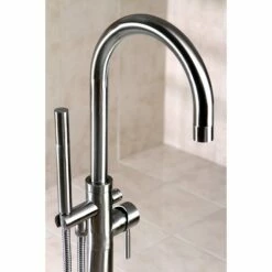 Kingston Brass KS815 Concord Floor Mount Tub Filler With Hand Shower -Hansgrohe Shop KS8158DL CSB