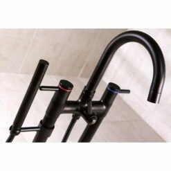 Kingston Brass KS835 Concord Floor Mount Tub Filler With Hand Shower -Hansgrohe Shop KS8355DL CSB