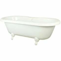 Kingston Brass Aqua Eden 67" Double Ended Acrylic Freestanding Tub -Hansgrohe Shop Kingston Brass vt7ds673023hw