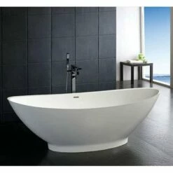 Atlantis Whirlpools Lucea 7233LC 72 X 33 Artificial Stone Freestanding Bathtub