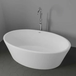 Barclay - Magnus 63" Resin Freestanding Oval Tub - RTOVN63-OF 8 Barclay - Magnus 63" Resin Freestanding Oval Tub - RTOVN63-OF -Hansgrohe Shop MagnusLifestyle3