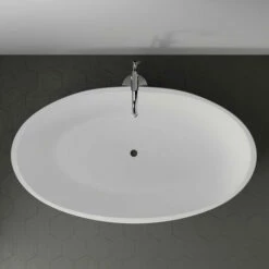 Barclay - Magnus 63" Resin Freestanding Oval Tub - RTOVN63-OF 9 Barclay - Magnus 63" Resin Freestanding Oval Tub - RTOVN63-OF -Hansgrohe Shop MagnusLifestyle4
