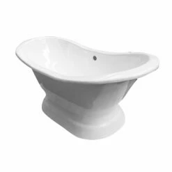 Barclay - Maren 61" Cast Iron Double Slipper Tub On Base - CTDSN61B-WH