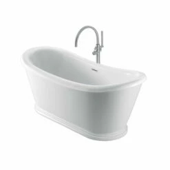 Barclay - Morgan 70" Acrylic Double Slipper Tub With Integral Drain And Overflow - ATDSN70BHIG -Hansgrohe Shop Morgan2