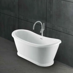 Barclay - Morgan 70" Acrylic Double Slipper Tub With Integral Drain And Overflow - ATDSN70BHIG