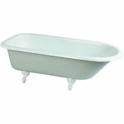 Kingston Brass Aqua Eden 66" Cast Iron Roll Top Freestanding Bathtub - NHVCTND673123T -Hansgrohe Shop NHVCTND673123TW