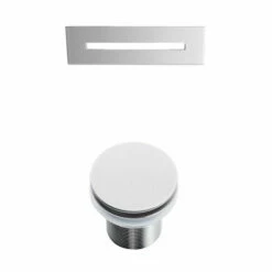 Barclay - Naomi 67" Acrylic Double Slipper Tub With Integral Drain And Overflow - ATDSN67IG -Hansgrohe Shop Naomi Brushed Nickel