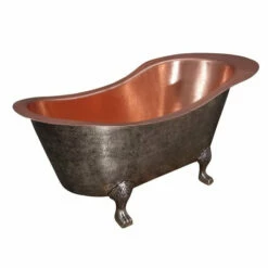 Barclay - Naples 73" Copper Slipper Tub With Copper Feet -Hansgrohe Shop Naples3