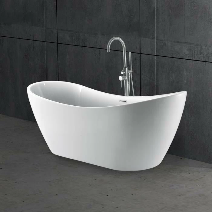 Barclay - Nyx 72" Acrylic Double Slipper Tub With Integral Drain And Overflow- ATDSN72IG 1 Barclay - Nyx 72" Acrylic Double Slipper Tub With Integral Drain And Overflow- ATDSN72IG