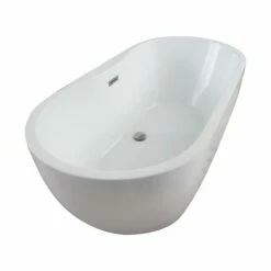 Barclay - Pan 56" Acrylic Freestanding Tub With Integral Drain - ATOVN56BIG -Hansgrohe Shop Pan2