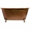 Barclay - Panya 68" Roll Top Copper Tub - COTRN68-AC-AC