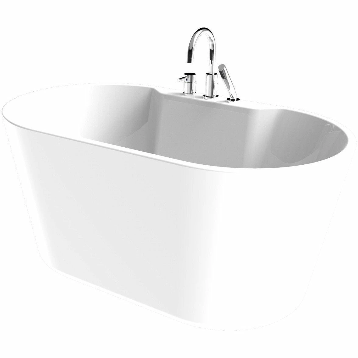 A & E Bath And Shower Retro Acrylic Small 56" Premium All-in-One Freestanding Oval Tub Package 1 A & E Bath And Shower Retro Acrylic Small 56" Premium All-in-One Freestanding Oval Tub Package