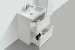 Moreno Bath Smile 24" Free Standing Vanity With Reinforced Acrylic Sink -Hansgrohe Shop SMF600 GW 2