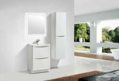 Moreno Bath Smile 24" Free Standing Vanity With Reinforced Acrylic Sink -Hansgrohe Shop SMF600 GW 3