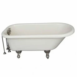 Barclay TKADTR60-BBN3 Anthea 60″ Acrylic Roll Top Tub Kit In Bisque – Brushed Nickel Accessories