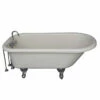 Barclay TKADTR60-BCP10 Anthea 60″ Acrylic Roll Top Tub Kit In Bisque – Polished Chrome Accessories