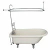 Barclay TKADTR60-BCP2 Anthea 60″ Acrylic Roll Top Tub Kit In Bisque – Polished Chrome Accessories