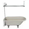 Barclay TKADTR60-BCP5 Anthea 60″ Acrylic Roll Top Tub Kit In Bisque – Polished Chrome Accessories