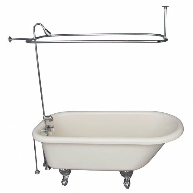 Barclay TKADTR60-BCP6 Anthea 60″ Acrylic Roll Top Tub Kit In Bisque – Polished Chrome Accessories 1 Barclay TKADTR60-BCP6 Anthea 60″ Acrylic Roll Top Tub Kit In Bisque – Polished Chrome Accessories