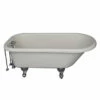 Barclay TKADTR60-BCP8 Anthea 60″ Acrylic Roll Top Tub Kit In Bisque – Polished Chrome Accessories