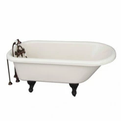 Barclay TKADTR60-BORB2 Anthea 60″ Acrylic Roll Top Tub Kit In Bisque – Oil Rubbed Bronze Accessories