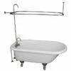 Barclay TKADTR60-WBN1 Anthea 60″ Acrylic Roll Top Tub Kit In White – Brushed Nickel Accessories