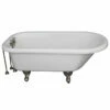 Barclay TKADTR60-WBN3 Anthea 60″ Acrylic Roll Top Tub Kit In White – Brushed Nickel Accessories