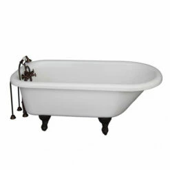 Barclay TKADTR60-WORB2 Anthea 60″ Acrylic Roll Top Tub Kit In White – Oil Rubbed Bronze Accessories