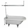 Barclay TKADTR67-WCP1 Asia 67″ Acrylic Roll Top Tub Kit In White – Polished Chrome Accessories