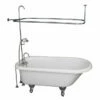 Barclay TKADTR67-WCP2 Asia 67″ Acrylic Roll Top Tub Kit In White – Polished Chrome Accessories