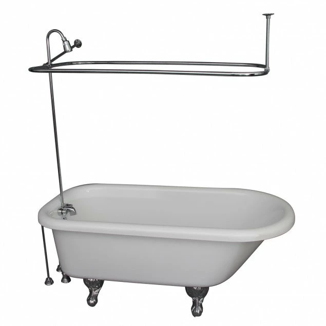 Barclay TKADTR67-WCP5 Asia 67″ Acrylic Roll Top Tub Kit In White – Polished Chrome Accessories 1 Barclay TKADTR67-WCP5 Asia 67″ Acrylic Roll Top Tub Kit In White – Polished Chrome Accessories