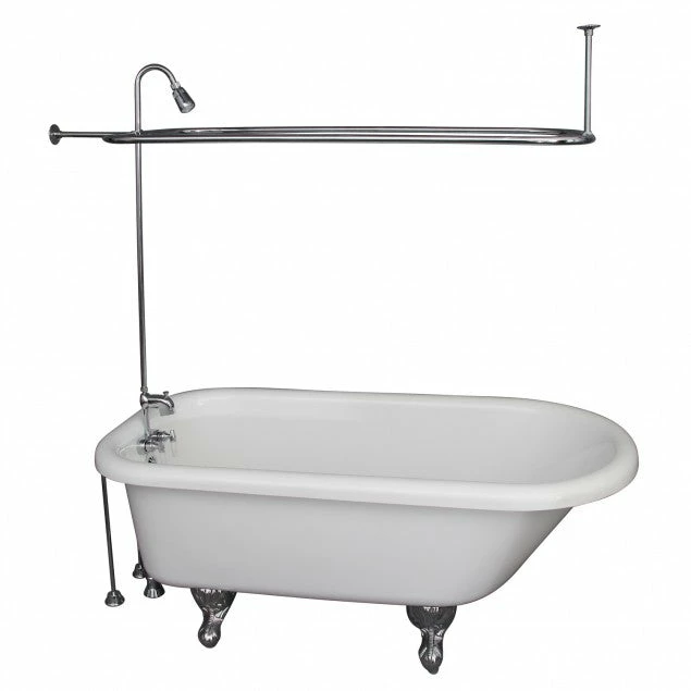 Barclay TKADTR67-WCP6 Asia 67″ Acrylic Roll Top Tub Kit In White – Polished Chrome Accessories 1 Barclay TKADTR67-WCP6 Asia 67″ Acrylic Roll Top Tub Kit In White – Polished Chrome Accessories