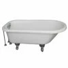 Barclay TKADTR67-WCP7 Asia 67″ Acrylic Roll Top Tub Kit In White – Polished Chrome Accessories