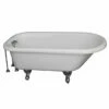 Barclay TKADTR67-WCP8 Asia 67″ Acrylic Roll Top Tub Kit In White – Polished Chrome Accessories