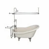 Barclay TKADTS60-BBN3 Fillmore 60″ Acrylic Slipper Tub Kit In Bisque – Brushed Nickel Accessories