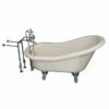 Barclay TKADTS60-BCP2 Fillmore 60″ Acrylic Slipper Tub Kit In Bisque – Polished Chrome Accessories