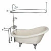 Barclay TKADTS60-BCP4 Fillmore 60″ Acrylic Slipper Tub Kit In Bisque – Polished Chrome Accessories