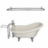 Barclay TKADTS60-BCP5 Fillmore 60″ Acrylic Slipper Tub Kit In Bisque – Polished Chrome Accessories