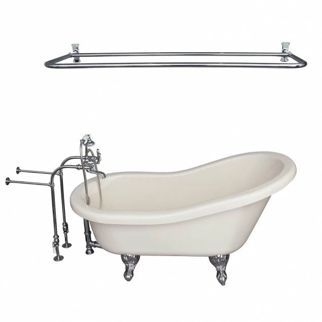 Barclay TKADTS60-BCP6 Fillmore 60″ Acrylic Slipper Tub Kit In Bisque – Polished Chrome Accessories 1 Barclay TKADTS60-BCP6 Fillmore 60″ Acrylic Slipper Tub Kit In Bisque – Polished Chrome Accessories