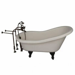 Barclay TKADTS60-BORB2 Fillmore 60″ Acrylic Slipper Tub Kit In Bisque – Oil Rubbed Bronze Accessories