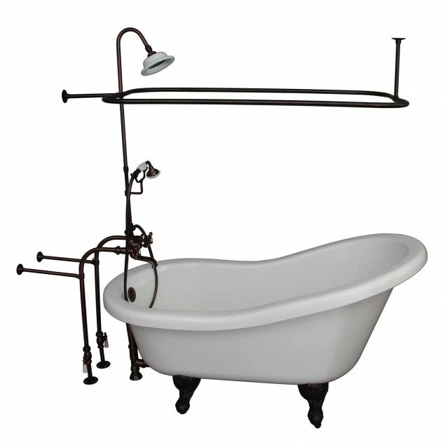 Barclay TKADTS60-WORB4 Fillmore 60″ Acrylic Slipper Tub Kit In White – Oil Rubbed Bronze Accessories 1 Barclay TKADTS60-WORB4 Fillmore 60″ Acrylic Slipper Tub Kit In White – Oil Rubbed Bronze Accessories