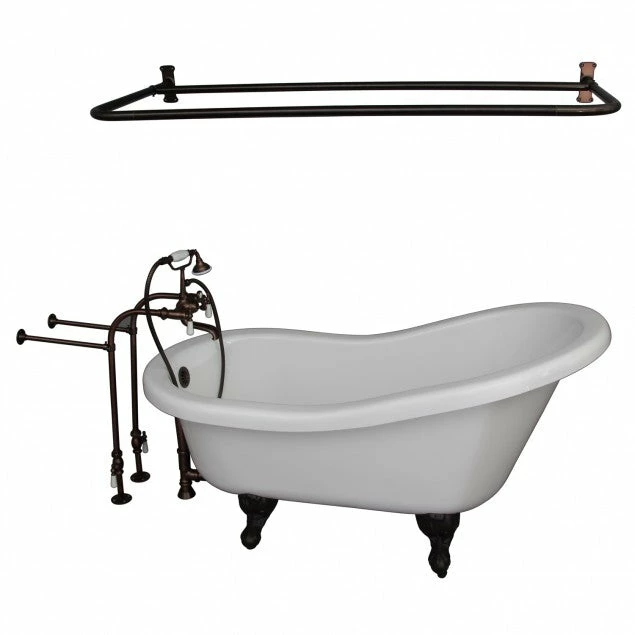 Barclay TKADTS60-WORB5 Fillmore 60″ Acrylic Slipper Tub Kit In White – Oil Rubbed Bronze Accessories 1 Barclay TKADTS60-WORB5 Fillmore 60″ Acrylic Slipper Tub Kit In White – Oil Rubbed Bronze Accessories