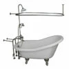 Barclay TKADTS67-WBN3 Isadora 67″ Acrylic Slipper Tub Kit In White – Brushed Nickel Accessories
