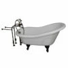 Barclay TKADTS67-WORB1 Isadora 67″ Acrylic Slipper Tub Kit In White – Oil Rubbed Bronze Accessories
