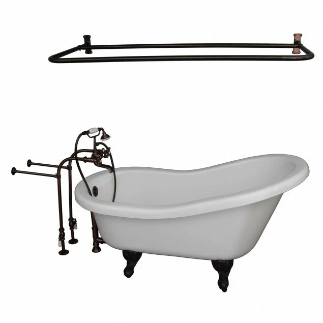 Barclay TKADTS67-WORB6 Isadora 67″ Acrylic Slipper Tub Kit In White – Oil Rubbed Bronze Accessories 1 Barclay TKADTS67-WORB6 Isadora 67″ Acrylic Slipper Tub Kit In White – Oil Rubbed Bronze Accessories