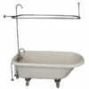 Barclay TKATR60-BBN1 Andover 60″ Acrylic Roll Top Tub Kit In Bisque – Brushed Nickel Accessories