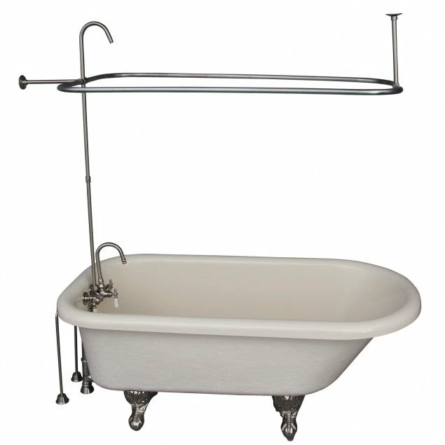 Barclay TKATR60-BBN1 Andover 60″ Acrylic Roll Top Tub Kit In Bisque – Brushed Nickel Accessories 1 Barclay TKATR60-BBN1 Andover 60″ Acrylic Roll Top Tub Kit In Bisque – Brushed Nickel Accessories