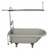 Barclay TKATR60-BCP2 Andover 60″ Acrylic Roll Top Tub Kit In Bisque – Polished Chrome Accessories