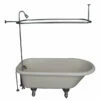 Barclay TKATR60-BCP3 Andover 60″ Acrylic Roll Top Tub Kit In Bisque – Polished Chrome Accessories