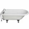 Barclay TKATR60-WCP10 Andover 60″ Acrylic Roll Top Tub Kit In White – Polished Chrome Accessories
